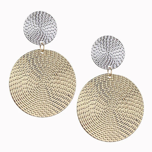 Fashion Pendant Size Round Circle Earrings Female Temperament Personality Color Matching Bump Earrings For Women Jewelry Brincos - AmoorStoreAmoorStore