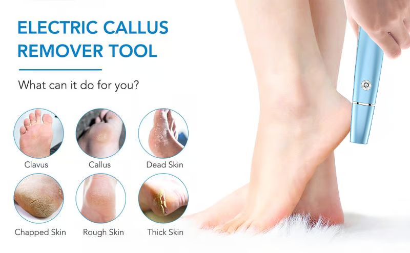 Electric Feet Callus Remover USB Rechargeable Electric Foot Grinder For Removing Dead Skin Feet Calluses Pedicure Care Tools
