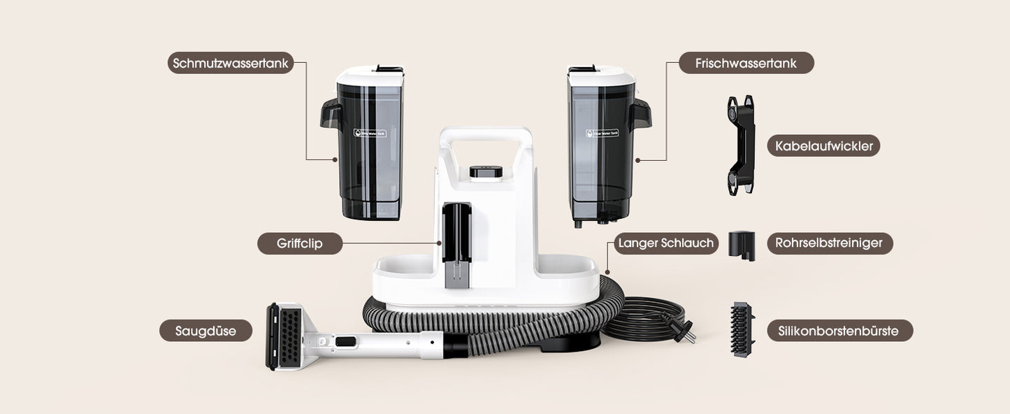 Spot Cleaner | Spot & Stain Remover | Clean Up Spills & Pet Messes from Carpets, Stairs, Upholstery & Car Seats | Self Cleaning