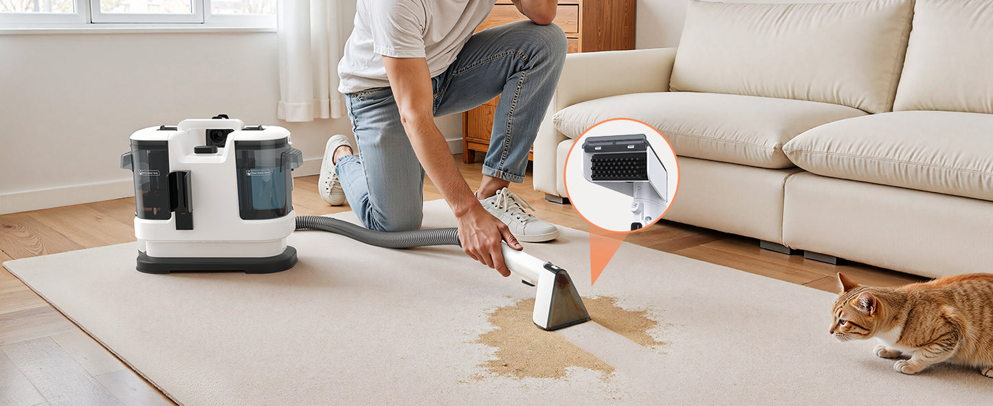 Spot Cleaner | Spot & Stain Remover | Clean Up Spills & Pet Messes from Carpets, Stairs, Upholstery & Car Seats | Self Cleaning