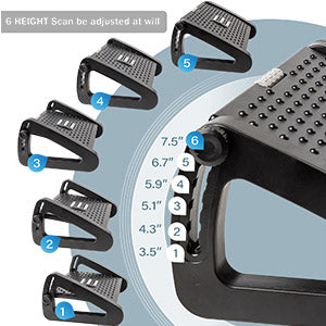 Foot Rest for Under Desk Adjustable Foot Rest Ergonomic Foot Stool Massage for Pressure Relief Portable Footstool Leg Rest Desk