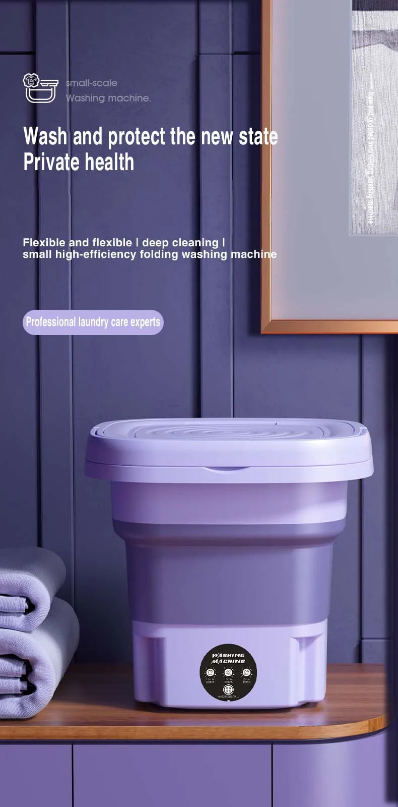 9/10/11/12/13L Folding Machine Bucket for cloths Socks Underwear clean clean Portable Small Travel drinking Machine
