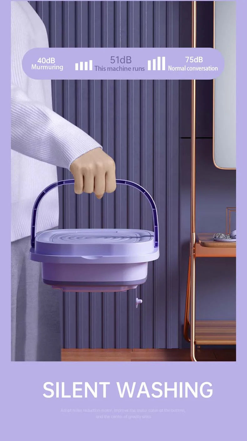 9/10/11/12/13L Folding Machine Bucket for cloths Socks Underwear clean clean Portable Small Travel drinking Machine