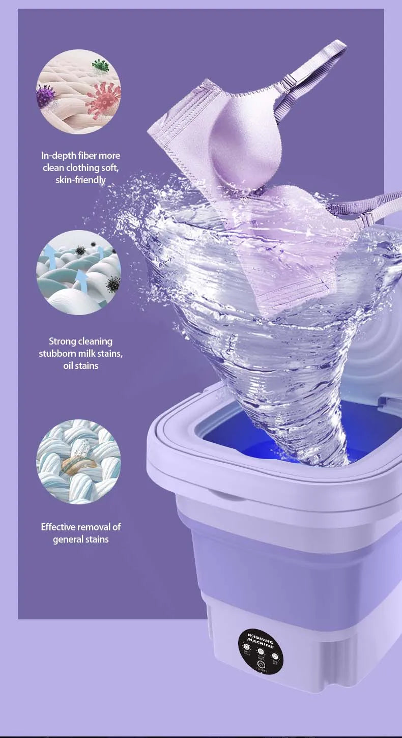 9/10/11/12/13L Folding Machine Bucket for cloths Socks Underwear clean clean Portable Small Travel drinking Machine