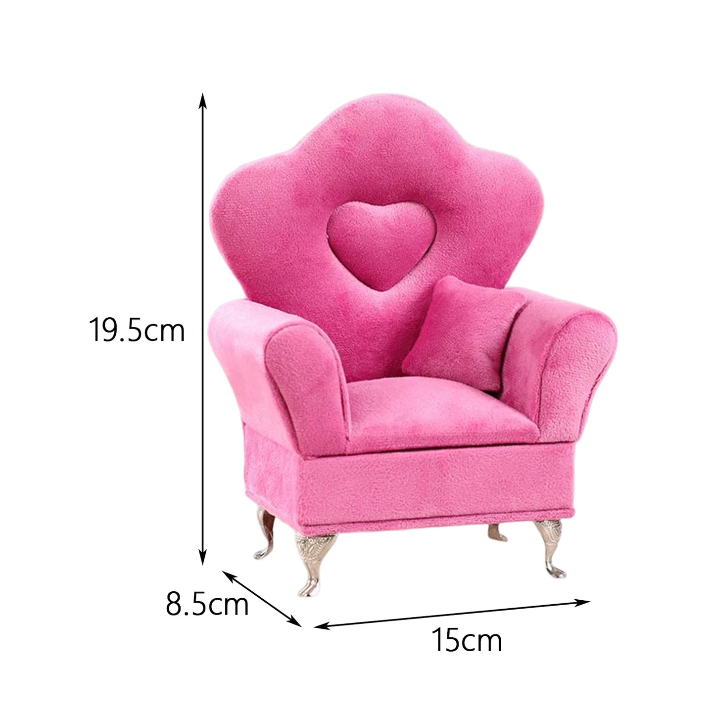 1/6 Sofa Bed Jewelry Box Ornament Earring Case 12inch Dolls Accessories Furniture for Bedside Table Closet Dresser Vanity Table