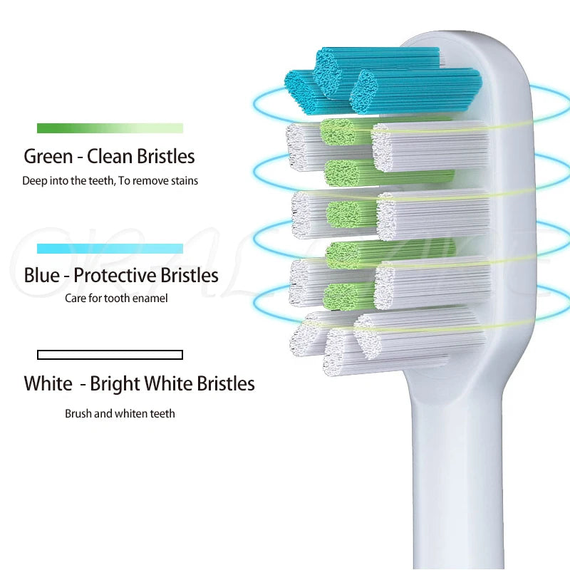 For Lebooo Electric Toothbrush Heads 2S/LBT203532A/LBT203552B/LBT203557A/LBT203554A Electric Toothbrush Replace Heads Nozzles