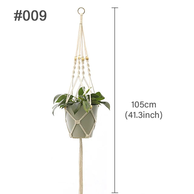 Handmade Macrame Plant Hanger Flower Pot Planter Hanger for Wall Decorations Courtyard Garden Hanging Planter Hanging Basket