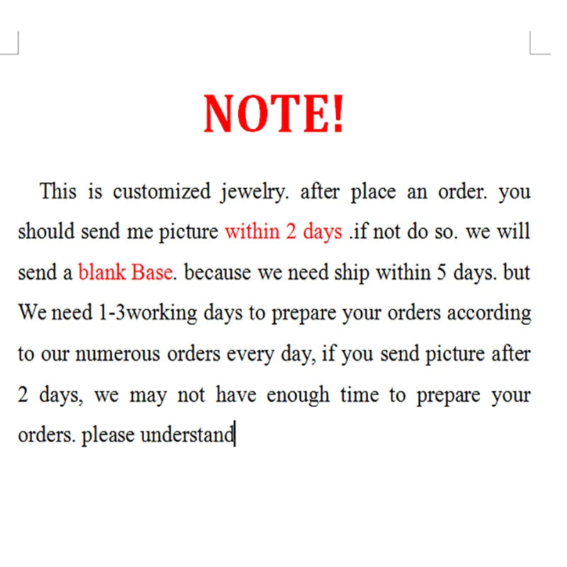 Custom Photo Necklace Lobster Chain Personalized Logo Necklaces Hip Hop Jewelry Gift for Women Men Anniversary Gift