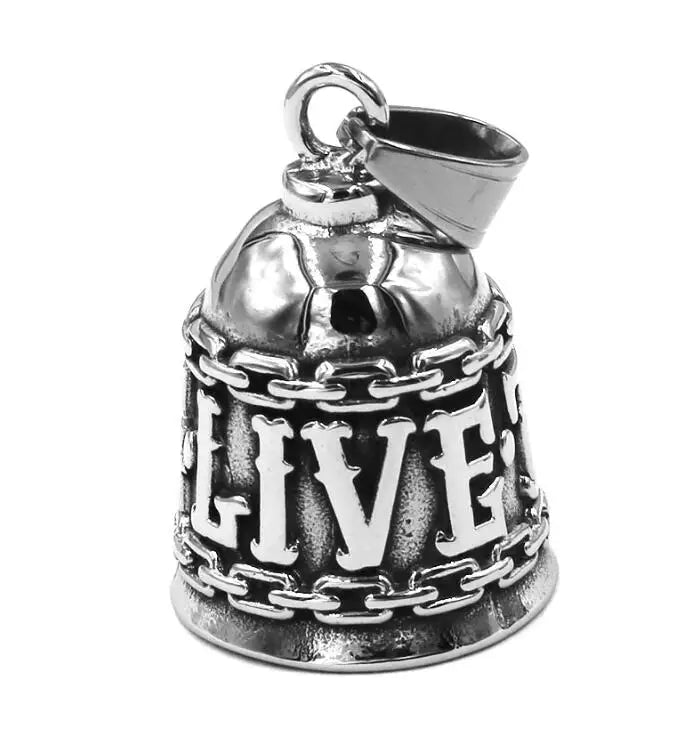 Norse Viking Warrior Spartacus Helmet Bell Pendant Stainless Steel Eagle Cross Jesus Rose Lady Rider Saint Mary USA Flag Jewelry