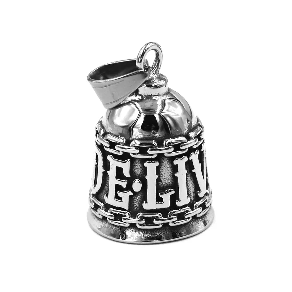 Norse Viking Warrior Spartacus Helmet Bell Pendant Stainless Steel Eagle Cross Jesus Rose Lady Rider Saint Mary USA Flag Jewelry