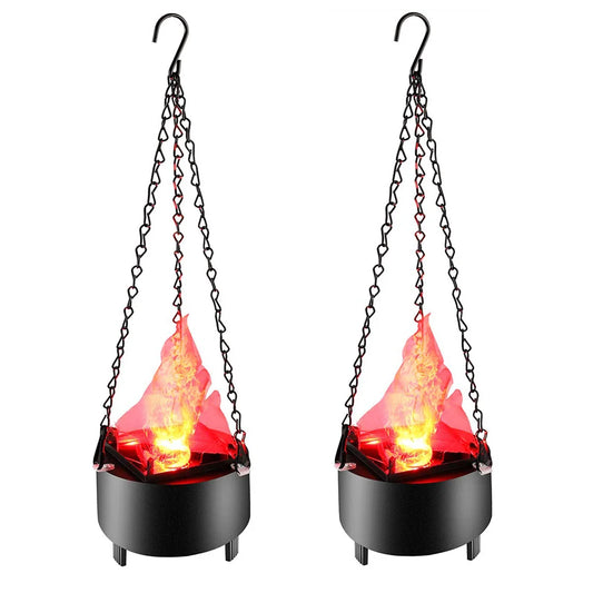 LED Fire Flame Night Light Hangable Dynamic Fire Effect Light Simulated Decorative Atmosphere Lamp For Party Bar Christmas Decor