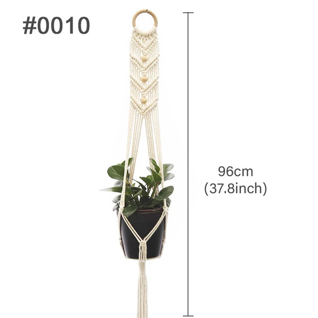 Handmade Macrame Plant Hanger Flower Pot Planter Hanger for Wall Decorations Courtyard Garden Hanging Planter Hanging Basket