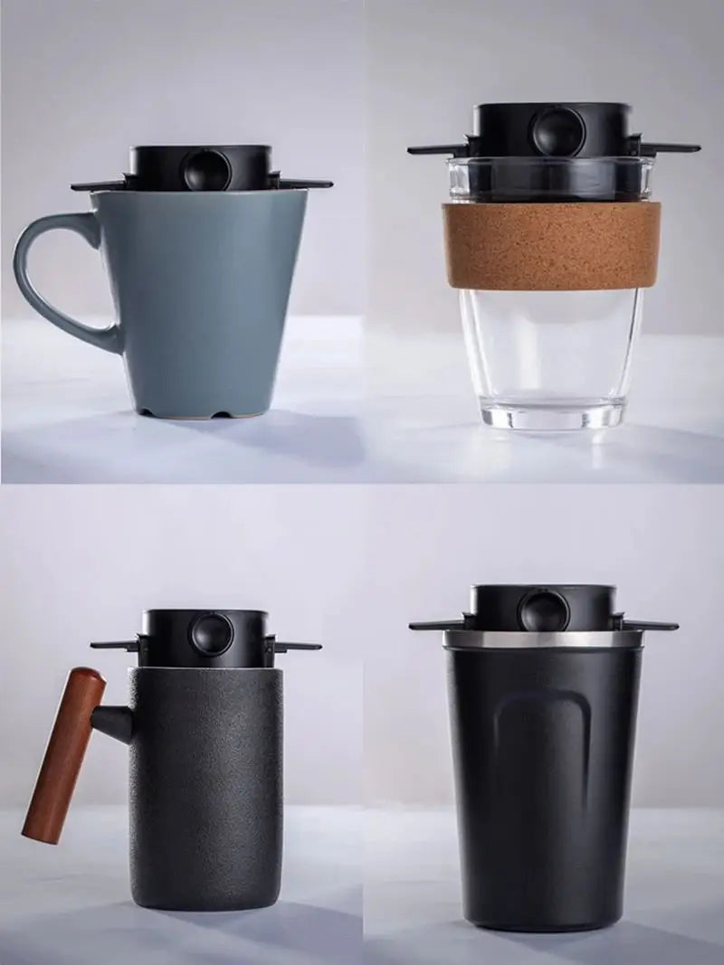 Foldable Coffee Filter for Office Home Travelling Portable Drip Coffee Maker Stainless Steel Reusable Pour Over Coffee Dripper