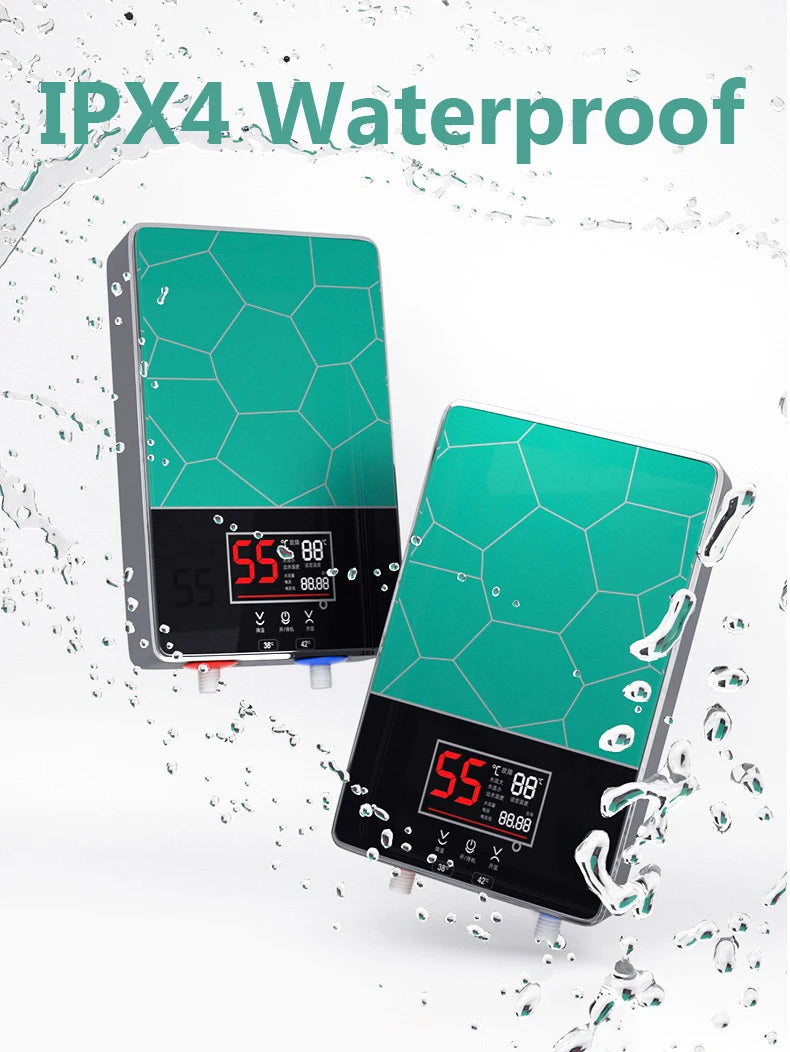 DMWD Electric Thermostatic water heater 7000W Remote Control Instant heating waterproof tankless water heater for shower bath