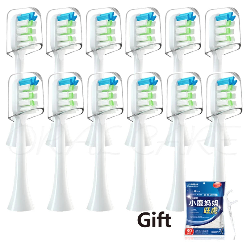 For Lebooo Electric Toothbrush Heads 2S/LBT203532A/LBT203552B/LBT203557A/LBT203554A Electric Toothbrush Replace Heads Nozzles