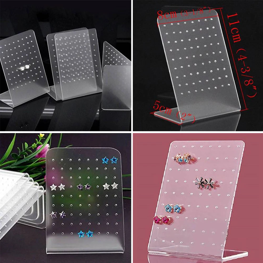 72 Holes Earring Jewelry Display Holder Rack Stand Showcase Organizer Shelf Mould Multi-layer Stud Earrings Storage Rack Storage