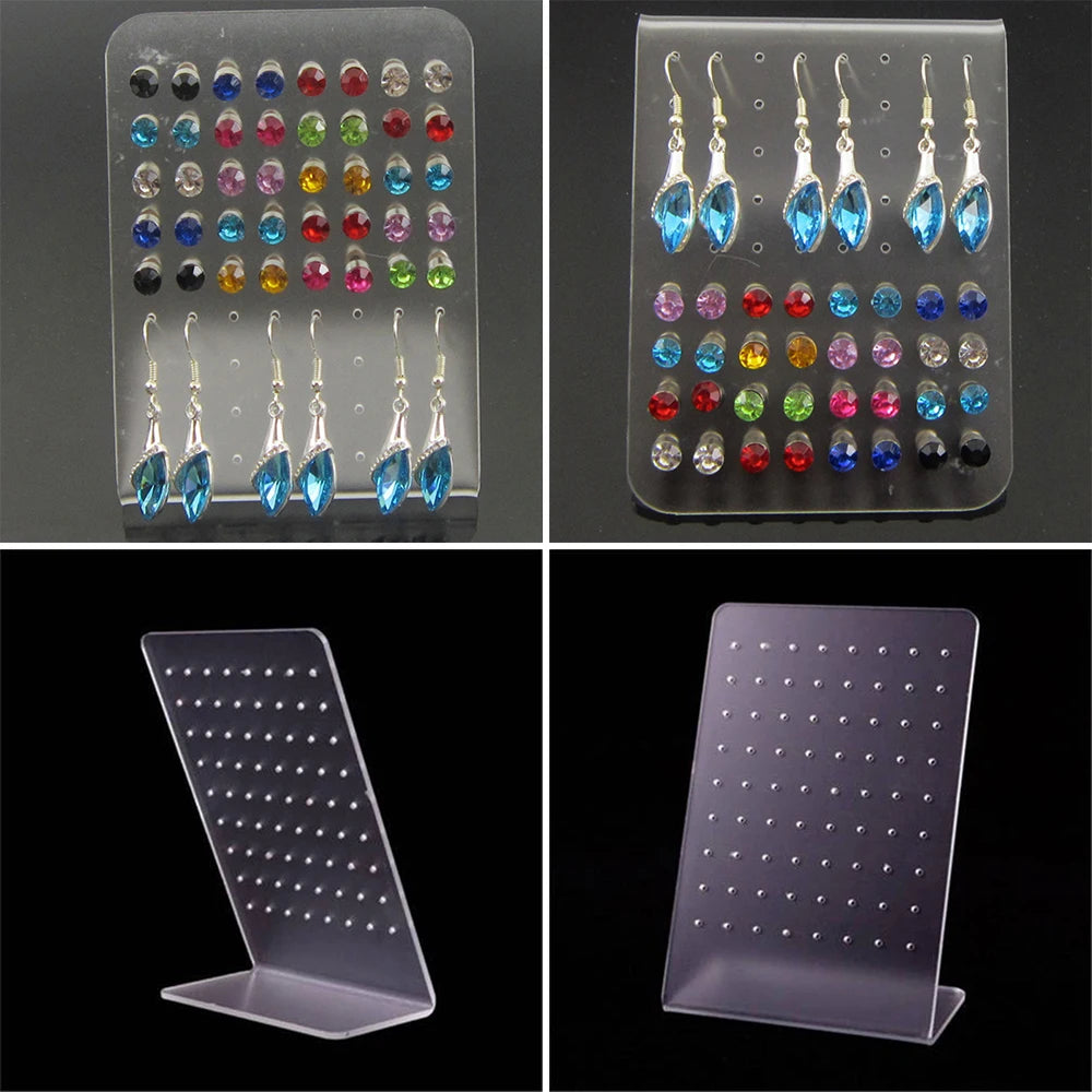 72 Holes Earring Jewelry Display Holder Rack Stand Showcase Organizer Shelf Mould Multi-layer Stud Earrings Storage Rack Storage