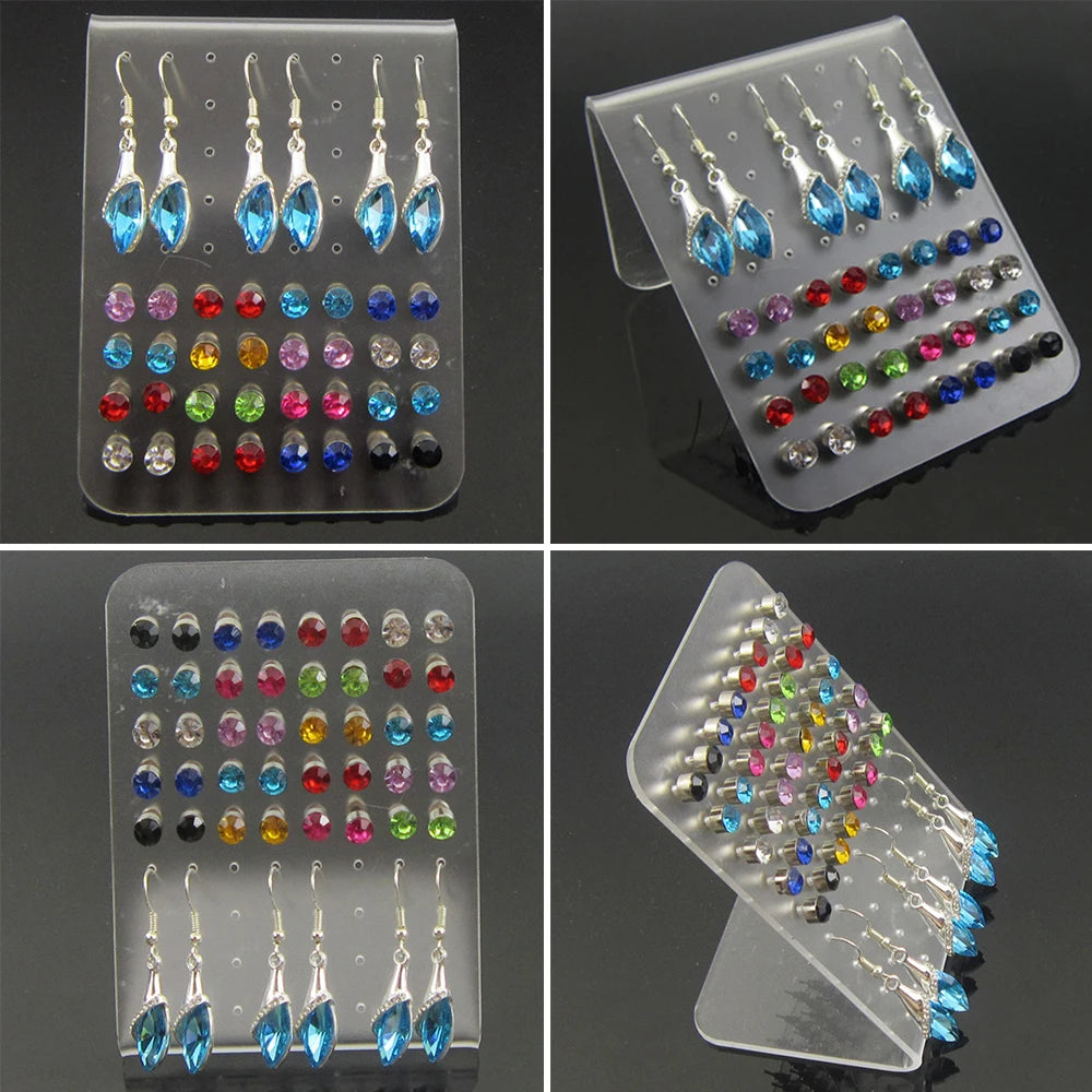 72 Holes Earring Jewelry Display Holder Rack Stand Showcase Organizer Shelf Mould Multi-layer Stud Earrings Storage Rack Storage
