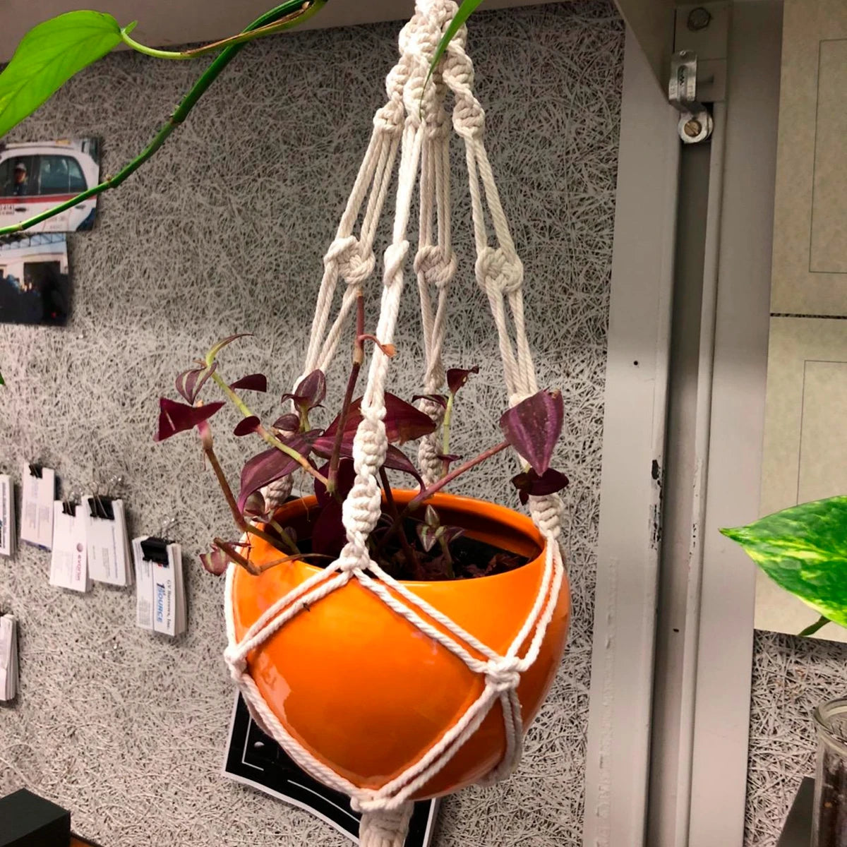 Handmade Macrame Plant Hanger Flower Pot Planter Hanger for Wall Decorations Courtyard Garden Hanging Planter Hanging Basket
