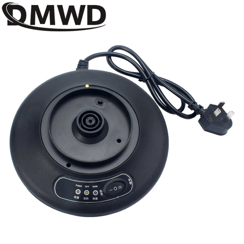 DMWD Stainless Steel Thermal Insulation 500W Electric Kettle Teapot 1.2L  Automatic Hot Water Heating Boiler Tea Pot 220V