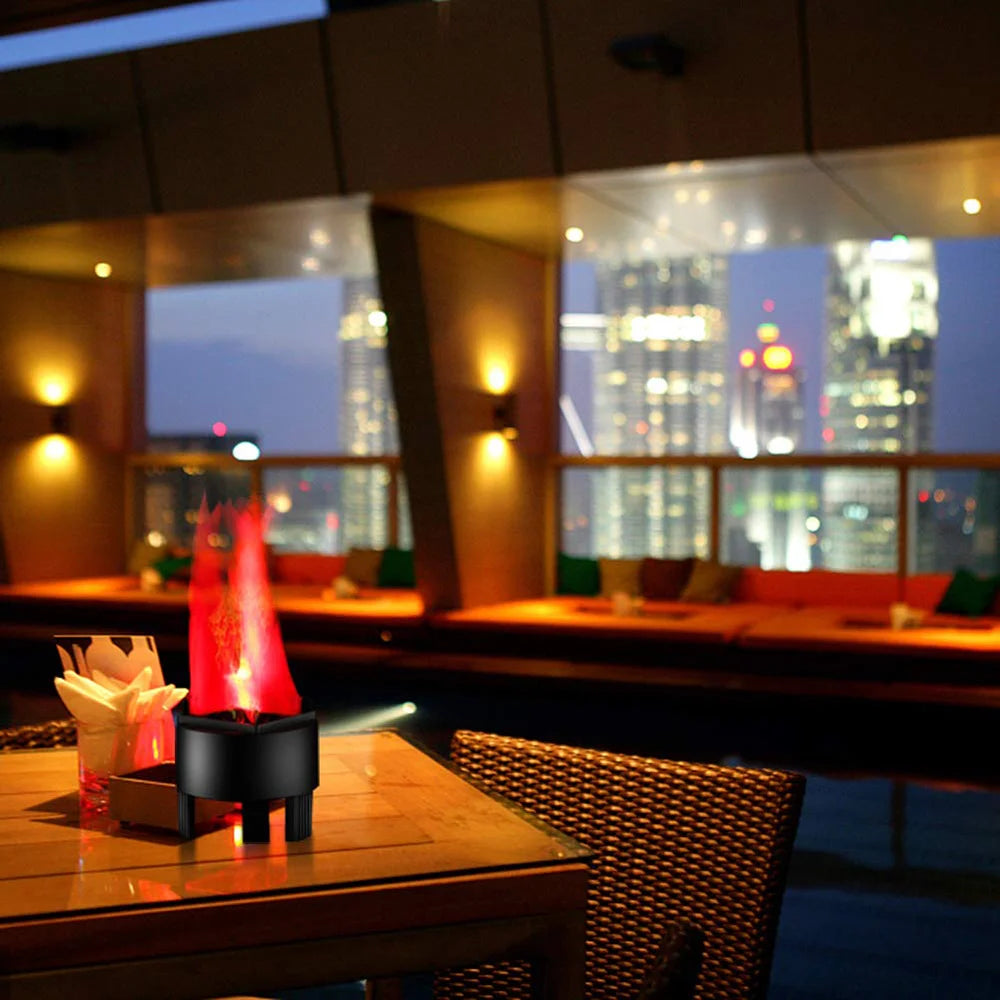 LED Fire Flame Night Light Hangable Dynamic Fire Effect Light Simulated Decorative Atmosphere Lamp For Party Bar Christmas Decor