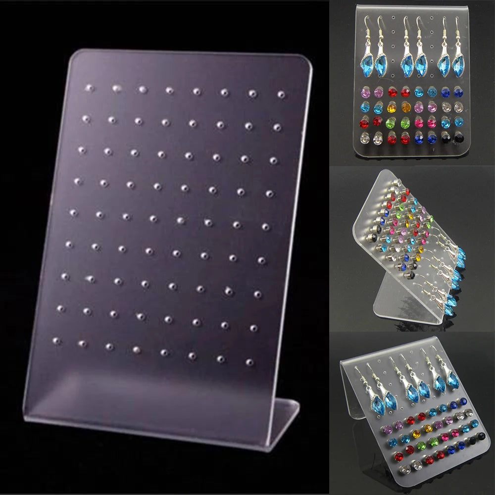 72 Holes Earring Jewelry Display Holder Rack Stand Showcase Organizer Shelf Mould Multi-layer Stud Earrings Storage Rack Storage