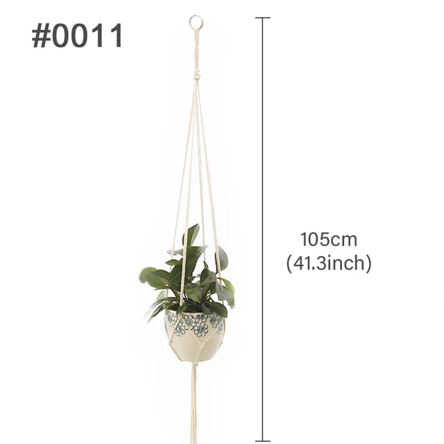 Handmade Macrame Plant Hanger Flower Pot Planter Hanger for Wall Decorations Courtyard Garden Hanging Planter Hanging Basket