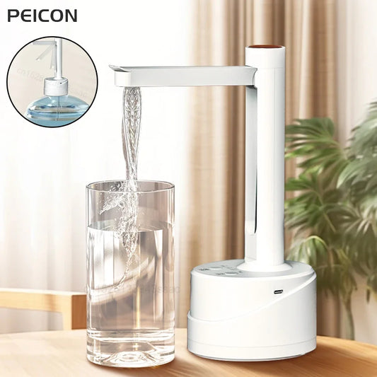 Electric Water Gallon Bottle Pump Folding Water Bottle Pump Automatic Desktop Water Pump 19 Liters Rechargeable Water Pump