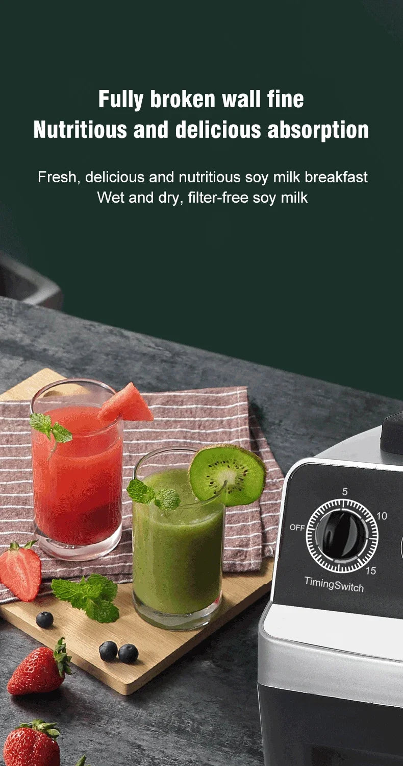 220V 2000W Heavy Duty Commercial Blender Juicer Fruit Mixer Professional High Power Food Processor Ice Smoothies BPA Free 2L Jar