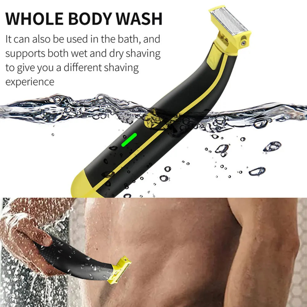 Full Body Washed Wet and Dry Shaver, Men's Electric Shaver Rotary Shaver