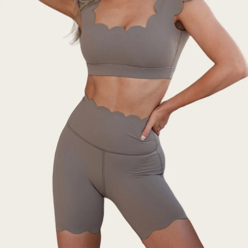 FUBEIKE Sportswear Woman Gym Women's Tracksuit Sport Outfit For Woman Female Clothing Sports Yoga Outfit Women's Cycling Shorts