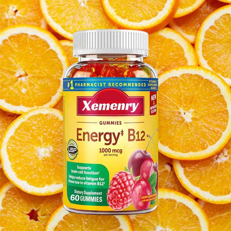 Vitamin B12 Gummies 1,000 Mcg - Supports Brain Cell Function and Reduces Fatigue