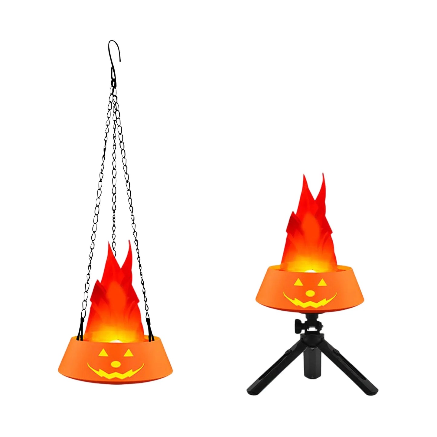 Halloween Charging LED Creative Simulation Flame Light Halloween Brazier Light Decorative Ambient Light Halloween Party Gift