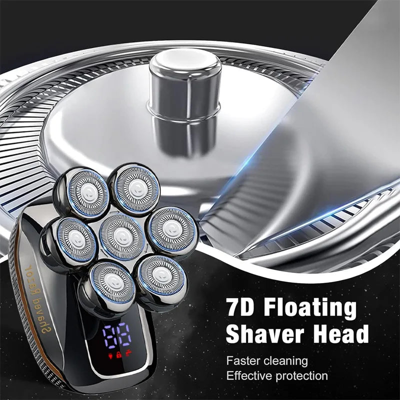 7D Head Shavers for Men 5 in 1 Electric Mens Head Shaver for Bald Men Wet & Dry Waterproof Bald Head Shaver Electric Shavers Men