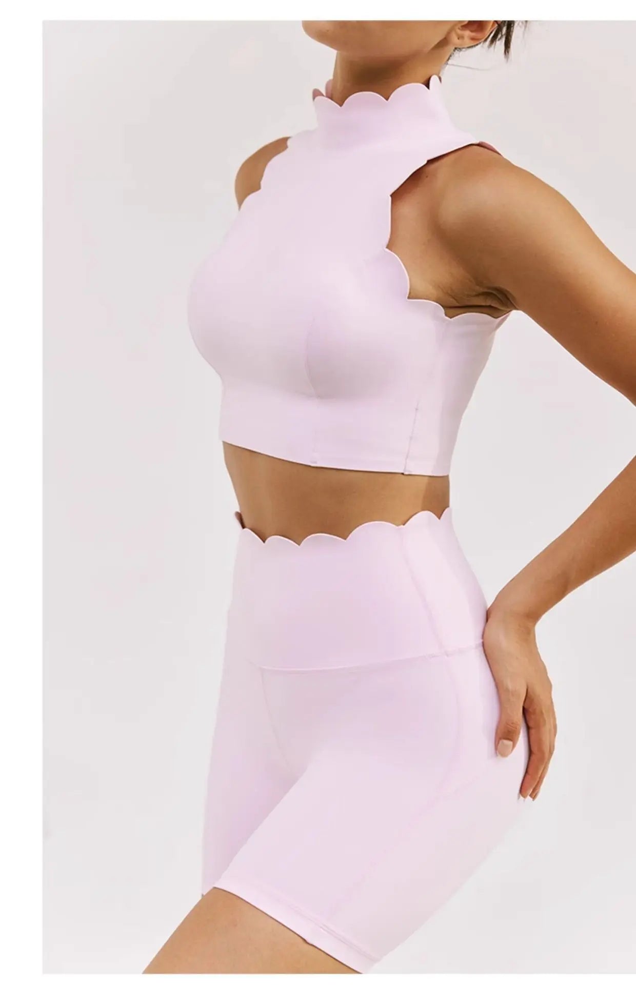 FUBEIKE Women Sport Top Hanging Neck V Collar Yoga Bra Lace Thick Shoulder Strap Beauty Back Women's Tracksuit Running Fitness