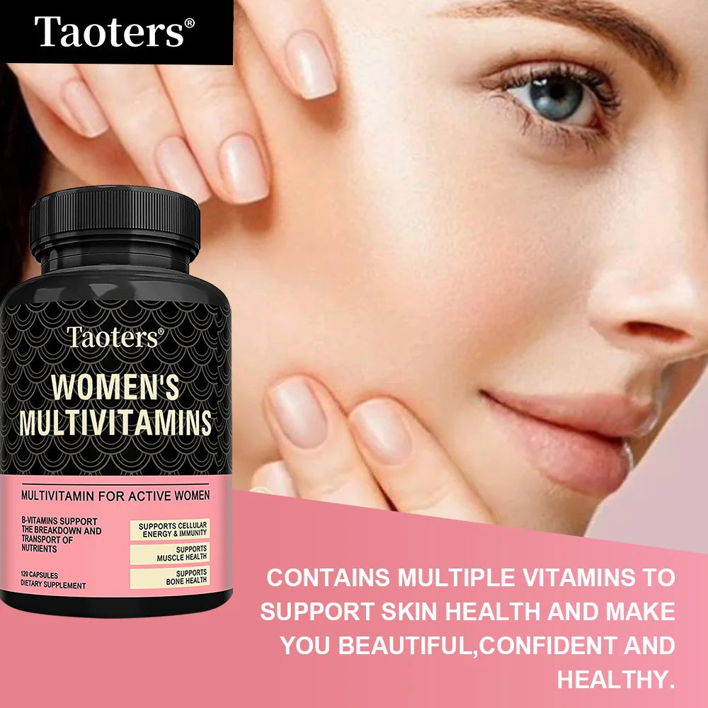Women's Daily Multivitamin - Energy and Immune Support, Nourishes Hair, Skin, and Nails, Non-GMO, Soy-Free, Gluten-Free