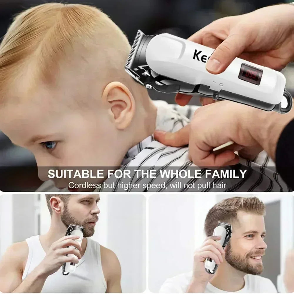 Kemei Hair Clipper KM-809A Hair Cut Maching Wireless Trimmer Men Professional Clipper Machine Rechargeable Hair Cut Barberkemei