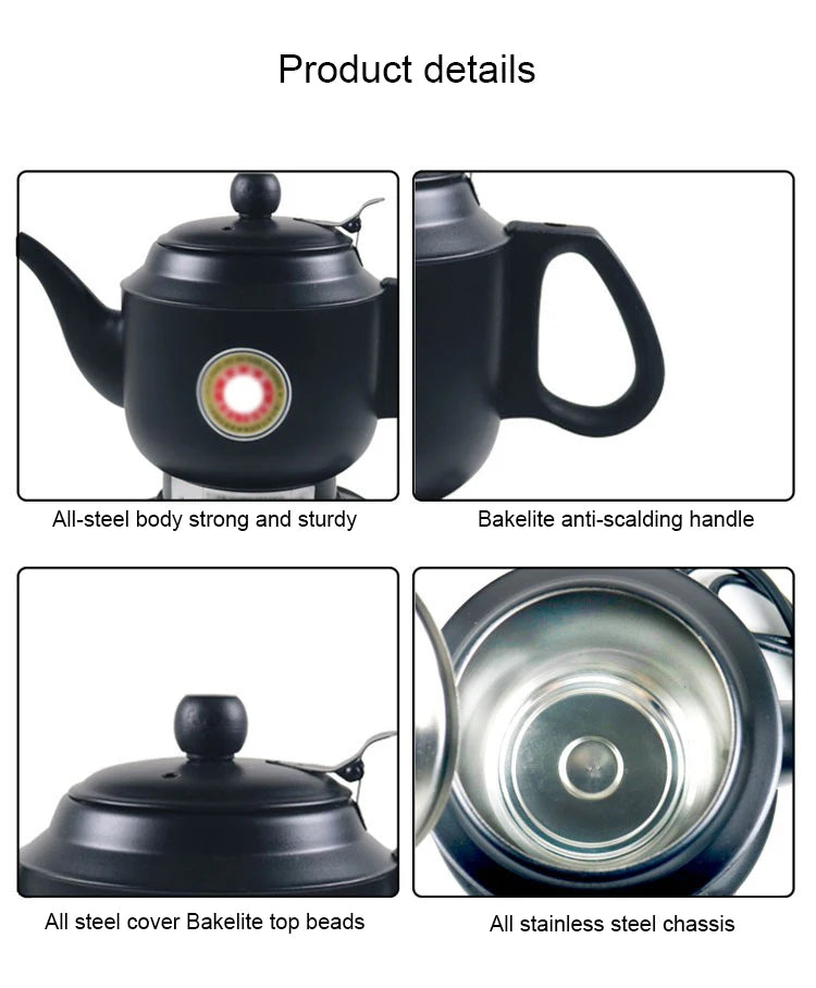 DMWD Stainless Steel Thermal Insulation 500W Electric Kettle Teapot 1.2L  Automatic Hot Water Heating Boiler Tea Pot 220V
