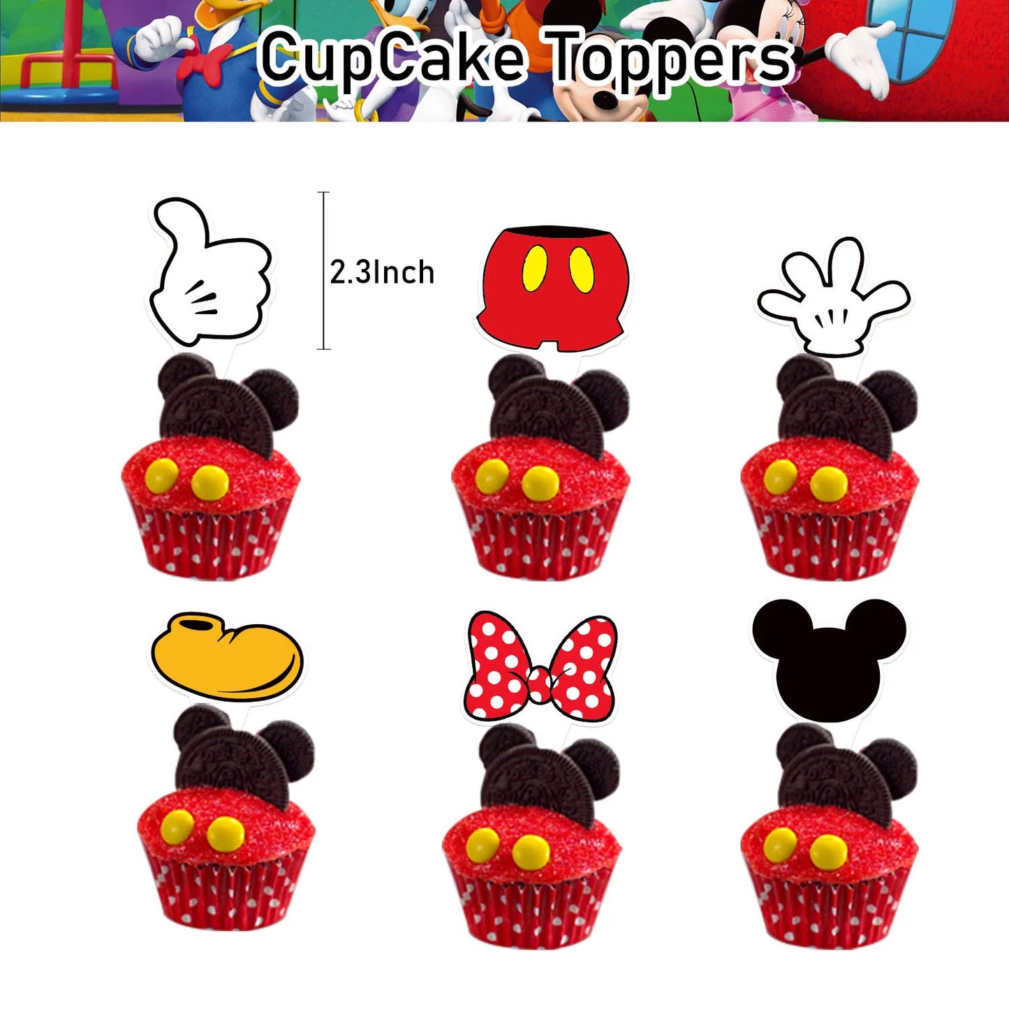 Mickey Mouse Birthday Decoration  Kids Balloons Disposable Tableware Banner Cups Pendant Baby Shower Supplies Kid Gift