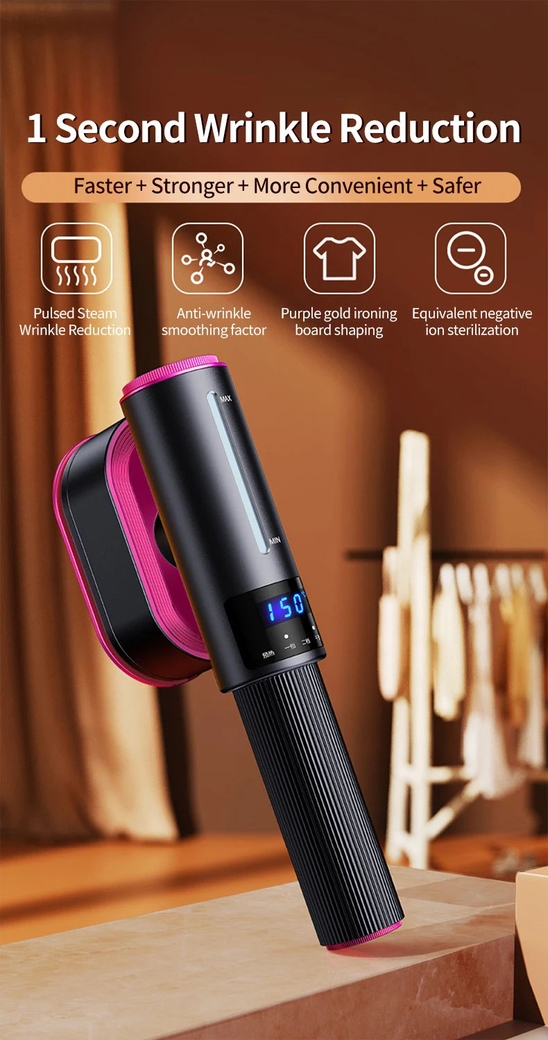 Portable Handheld Garment Steamer Iron Mini 3 in 1 Vertical Rotatable Wet Dry Ironing Irons for Clothes Travel Household Tools