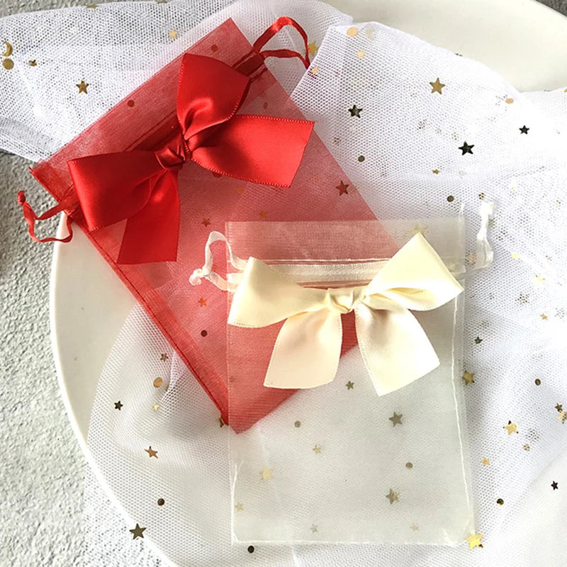 10pcs/lot Drawstring Organza Bags Gift Bags Exquisite Butterfly Bags Jewelry Packaging Bags Wedding Bags Wholesale Gifts Pouches