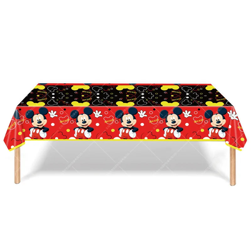 Mickey Mouse Birthday Decoration  Kids Balloons Disposable Tableware Banner Cups Pendant Baby Shower Supplies Kid Gift