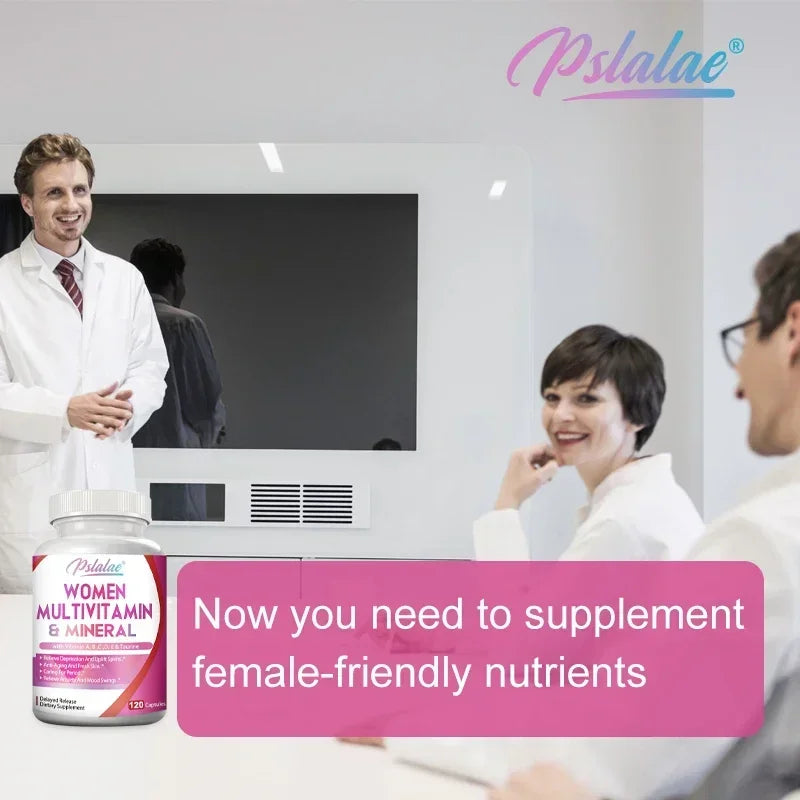 Women's Multivitamins & Minerals - Enhances Energy Levels, Anti-aging, Promote Healthy Hair, Skin and Nails