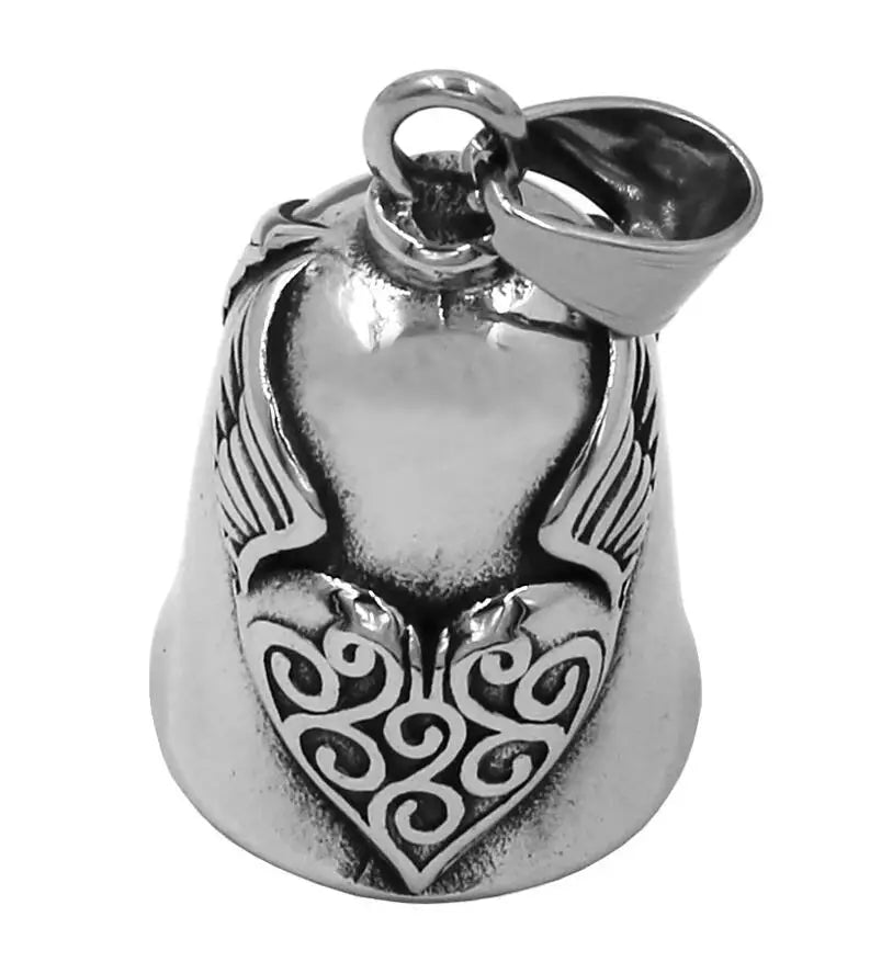 Norse Viking Warrior Spartacus Helmet Bell Pendant Stainless Steel Eagle Cross Jesus Rose Lady Rider Saint Mary USA Flag Jewelry