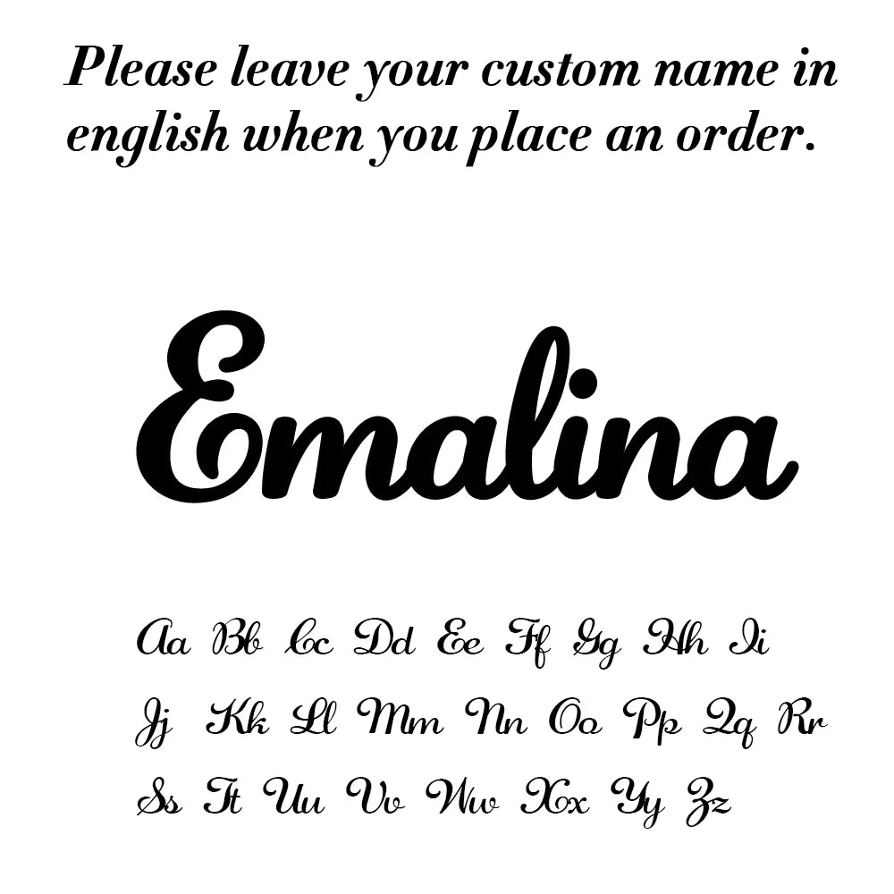Amaxer Personalised Custom Name Necklace for Women Cursive Letter Pendant Stainless Steel Chains Jewelry Couple Weddings Gifts