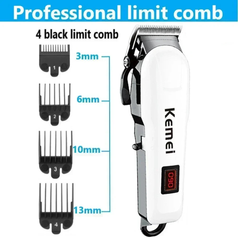 Kemei Hair Clipper KM-809A Hair Cut Maching Wireless Trimmer Men Professional Clipper Machine Rechargeable Hair Cut Barberkemei