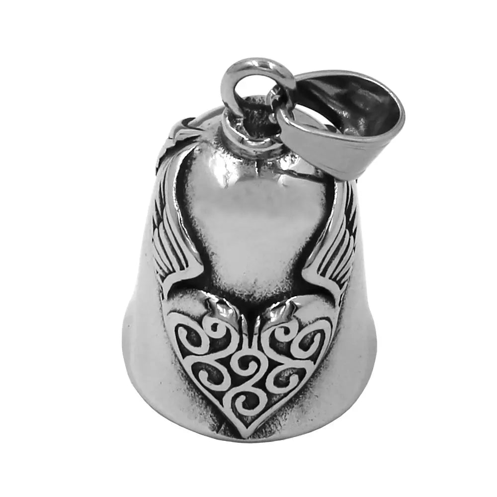 Norse Viking Warrior Spartacus Helmet Bell Pendant Stainless Steel Eagle Cross Jesus Rose Lady Rider Saint Mary USA Flag Jewelry