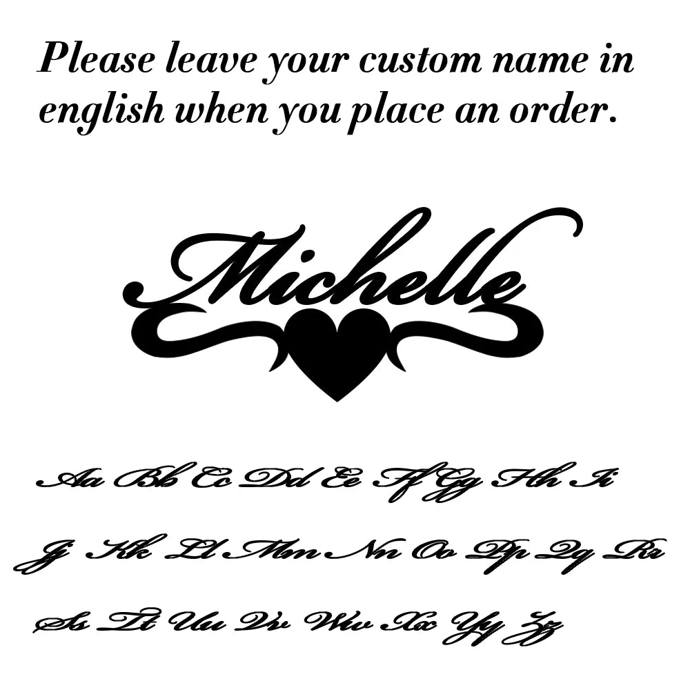 Amaxer Personalised Custom Name Necklace for Women Cursive Letter Pendant Stainless Steel Chains Jewelry Couple Weddings Gifts