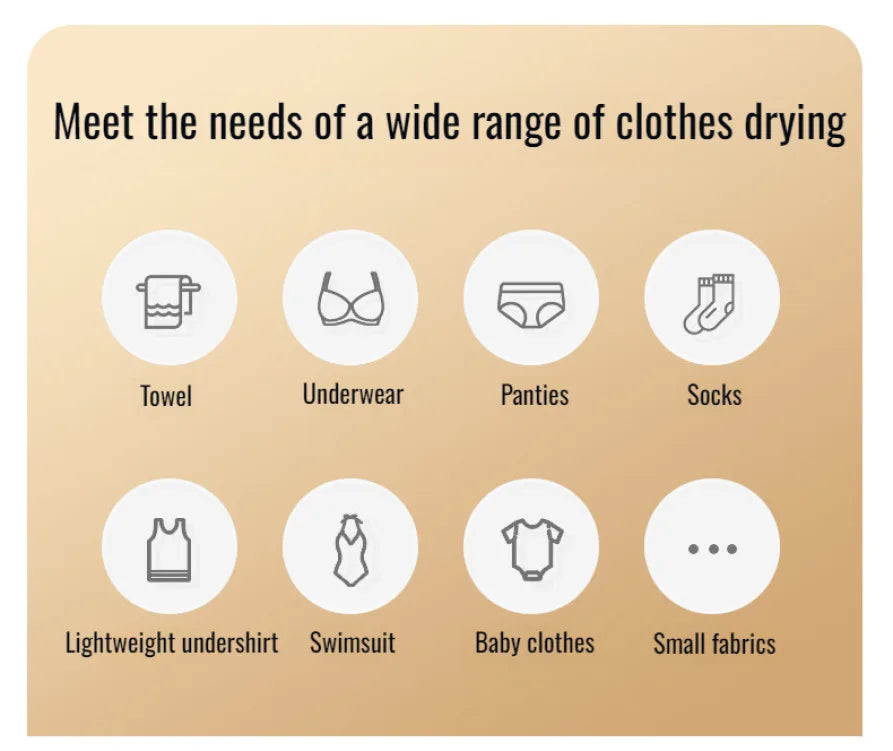 Portable Clothes Dryer for Light Clothes Underwear Baby Clothes Mini Clothes Dryer Electric Clothes Dryer Or Travel Dorms Hotel