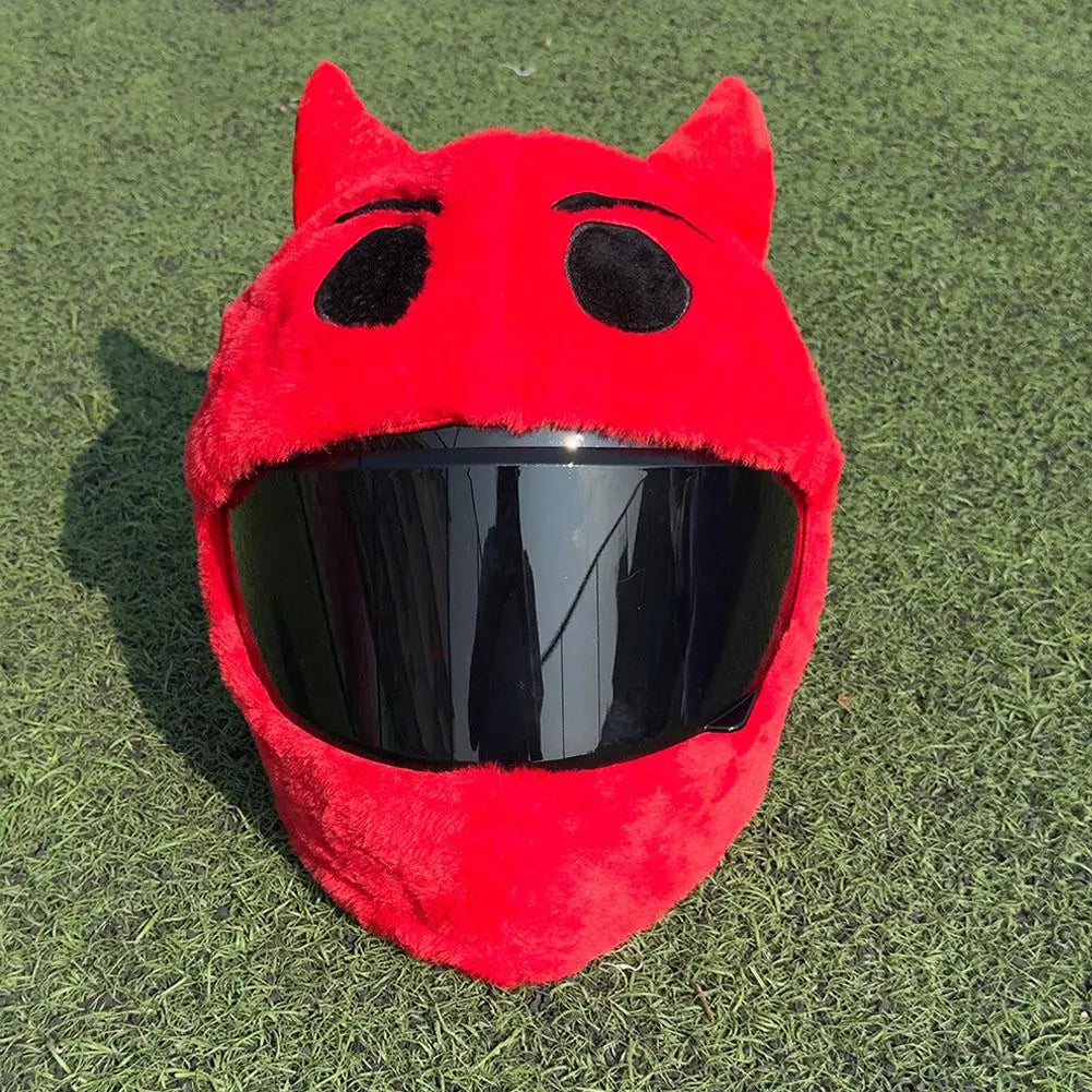 Motorcycle Helmet Cartoons Plush Helmet Protective Cover Helmet Full Face Covers For Halloween Outdoor Fun Personalized Helmets
